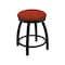 Holland Bar Stool Co 18" Swivel Vanity Stool, Black Wrinkle, Graph Poppy Seat 80218BW021 - alternate 1